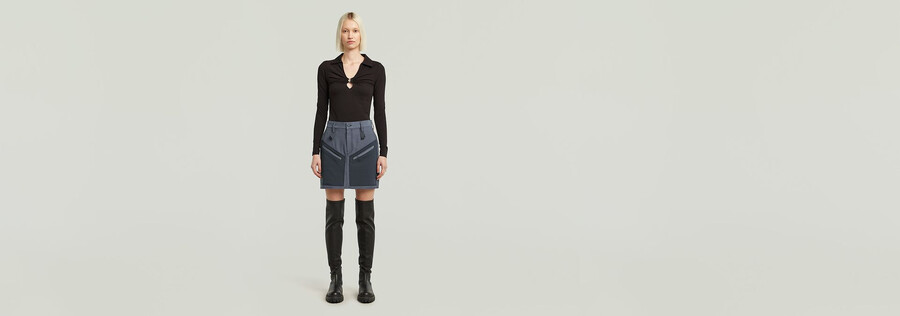 viktoria tone on tone skirt