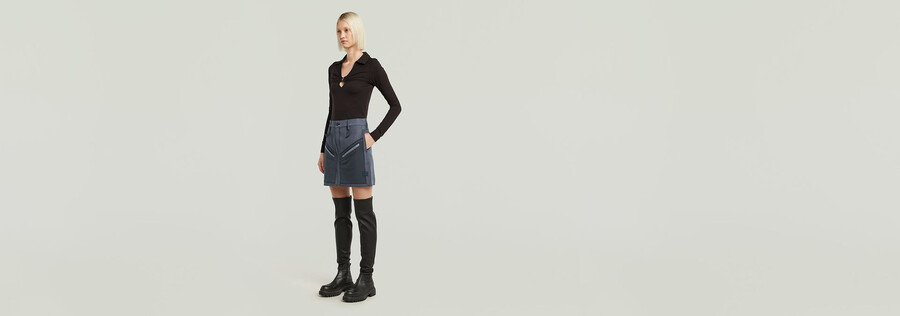 viktoria tone on tone skirt