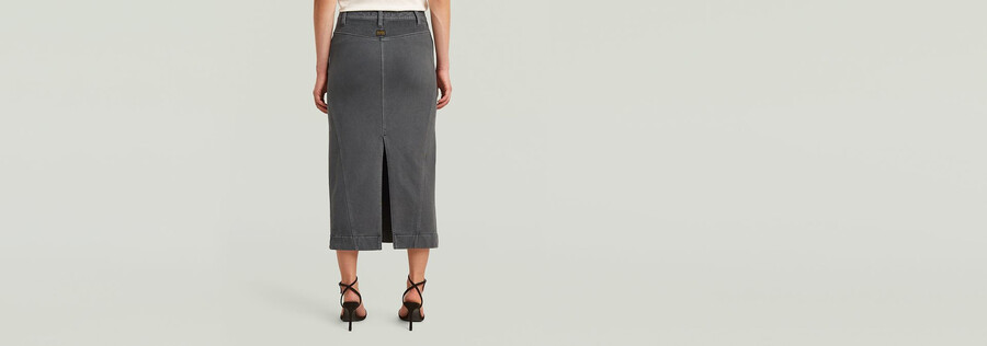 washed midi sweater skirt