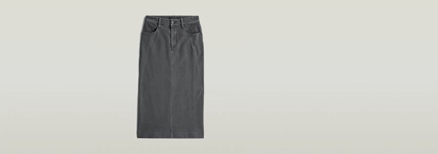 washed midi sweater skirt