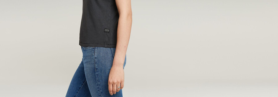 overdyed front seam top