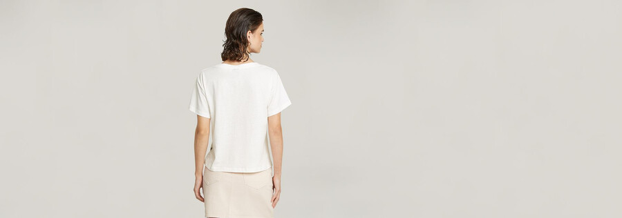 open v-neck relaxed top