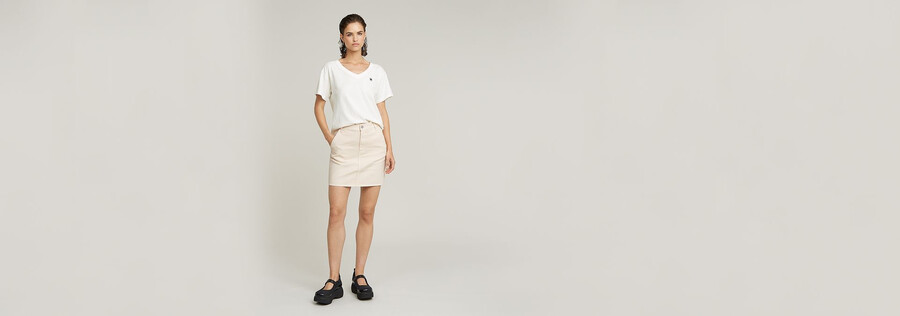 open v-neck relaxed top
