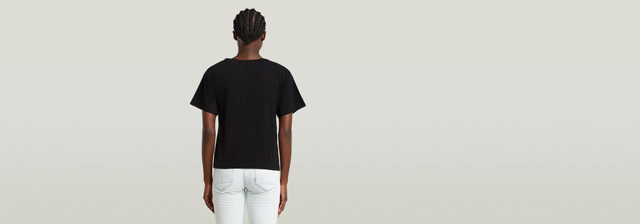 open v-neck relaxed top