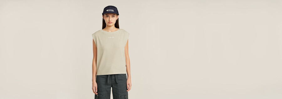 mini g-script logo overdyed top