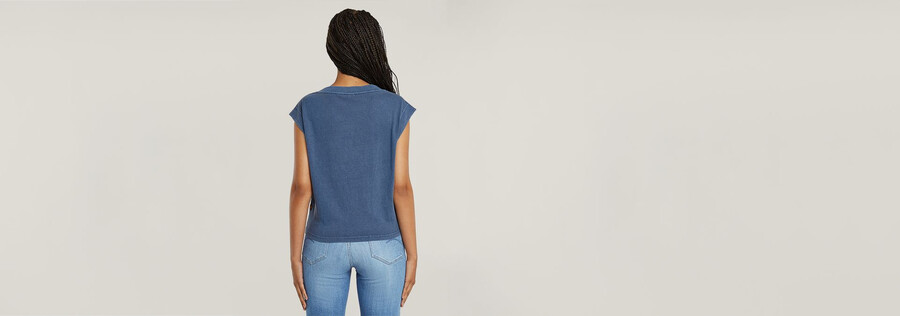mini g-script logo overdyed top