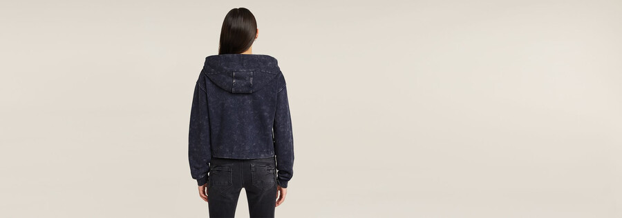 overdyed loose hooded sweater