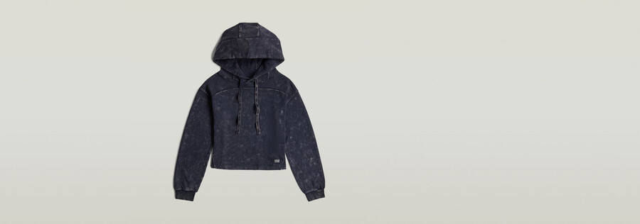 overdyed loose hooded sweater