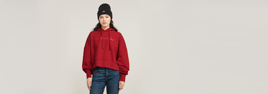 g-script oversized hooded sweater