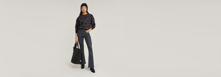 lace aop loose sweater