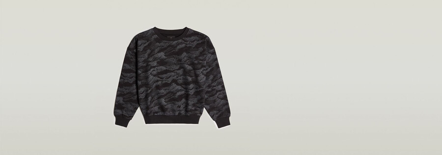 lace aop loose sweater