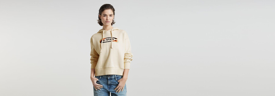 old skool logo loose hoodie