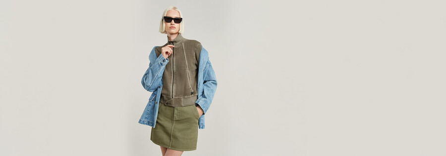 overdyed slim track sweater jacket