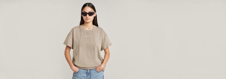 overdyed seam details sweater