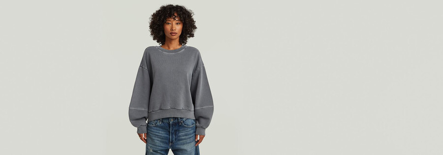 overdyed big sleeve oversized sweater