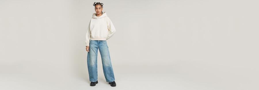 embossed oversized hooded sweater