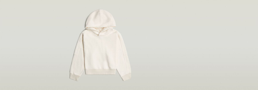 embossed oversized hooded sweater