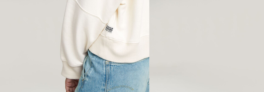 embossed oversized hooded sweater