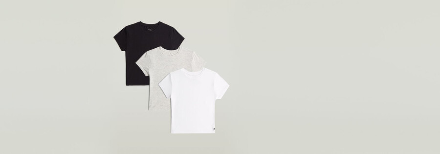 cropped t-shirt 3-pack